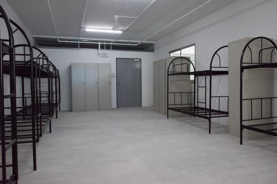 Dormitory double decker bed and locker